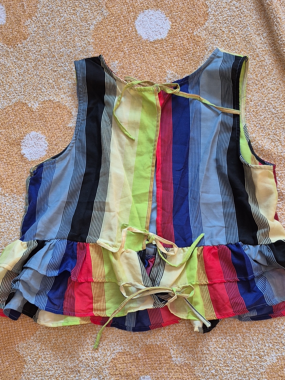 ASOS Multicolor Striped Ruffle Hem Tank Top - Picture 4 of 6